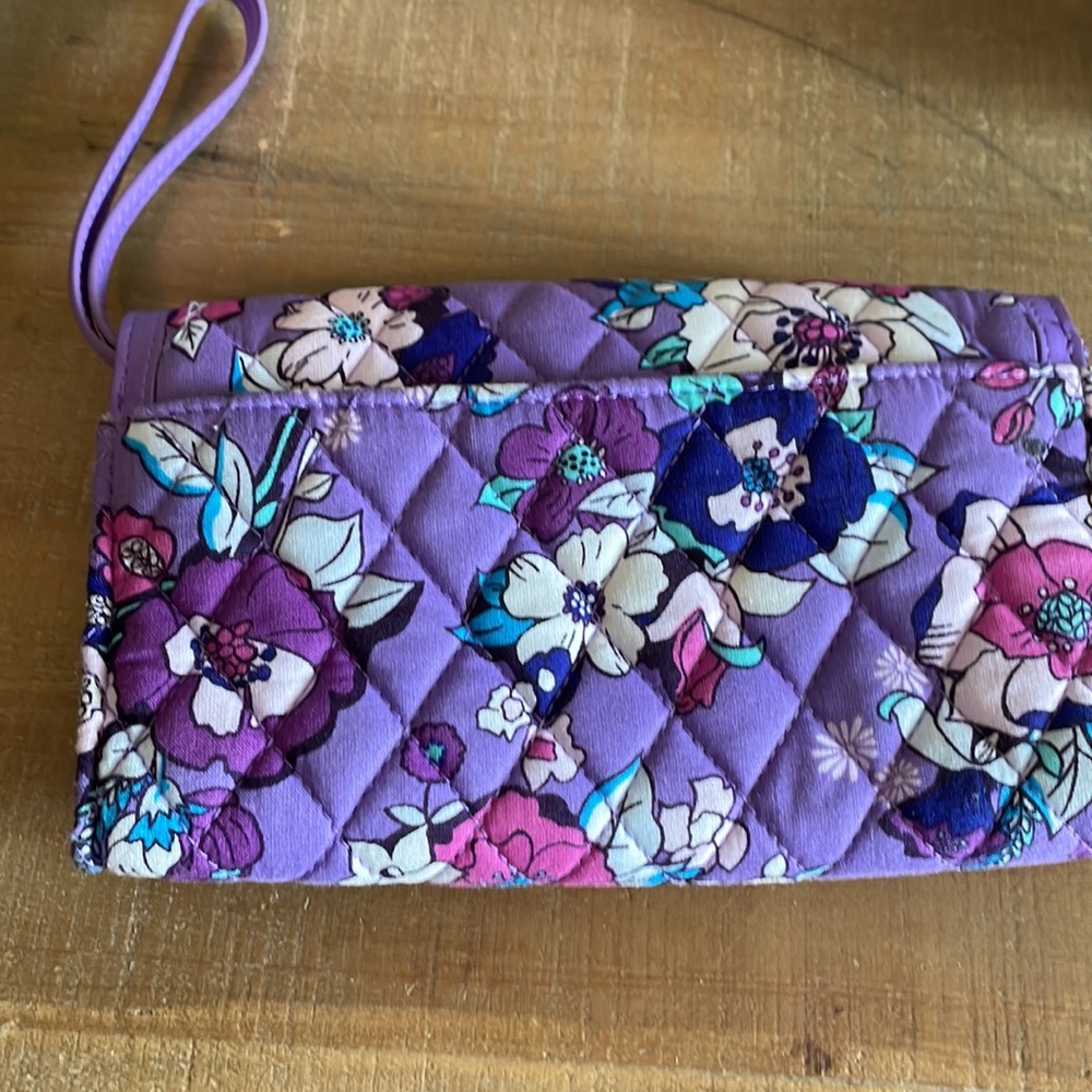 Vera Bradley Purple Floral wristlet - Picture 6 of 7